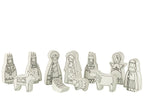J-Line Kerststal 11Delig Dolomite Wit/Zwart Large