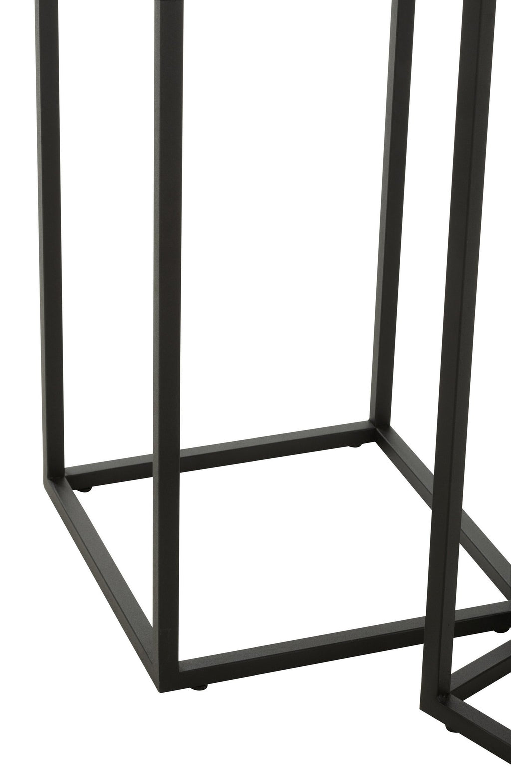 J-Line bijzettafel Vierkant - metaal - zwart - set van 2