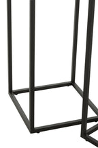 J-Line bijzettafel Vierkant - metaal - zwart - set van 2