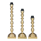 Lampvoet ornament champagne goud 11x11x30cm