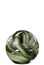 J-Line presse-papier Tornado Rond - glas - transparant/bruin - large