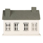 Decoratie Beeld Huis 36x23x32 cm Wit Metaal