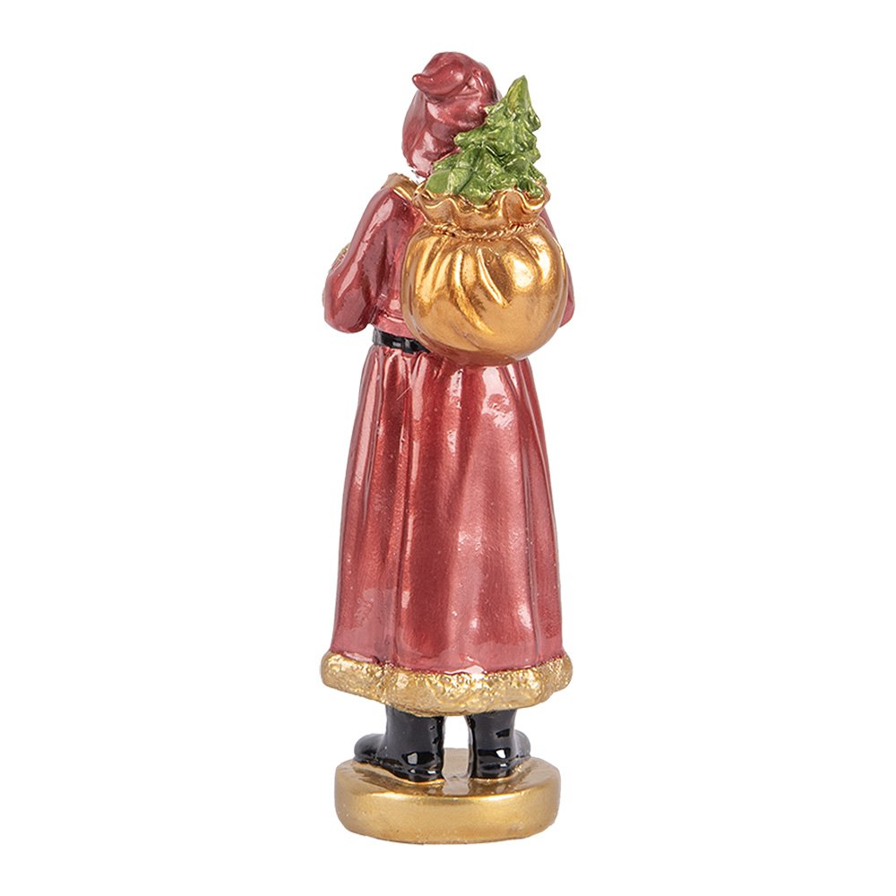 Kerstdecoratie Beld Kerstman 6x5x15 cm Rood Kunststof