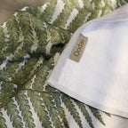 Hammam Terry Bamboe Katoenen Handdoek - Varenprint