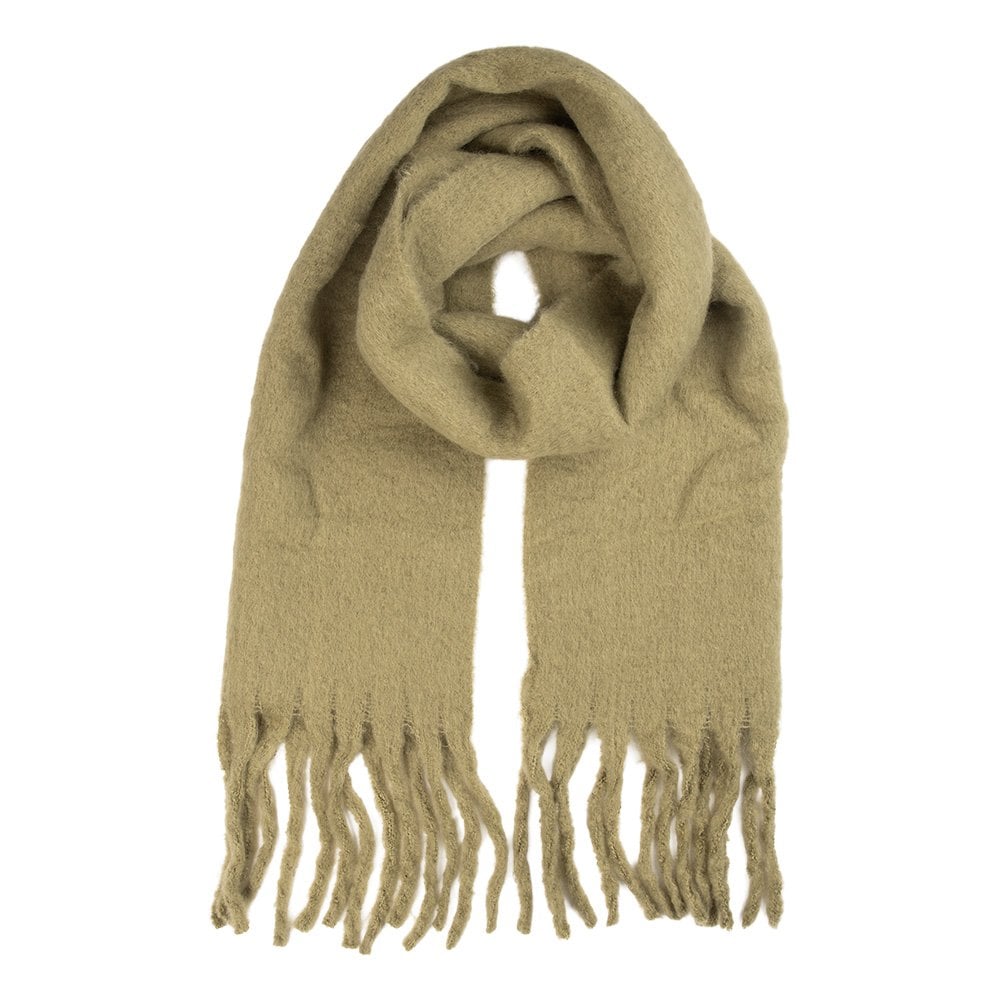 Wintersjaal Dames 40x190 cm Groen Textiel
