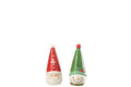 J-Line peper- & zoutstellen Kerstman + Sneeuwpop - keramiek - mix