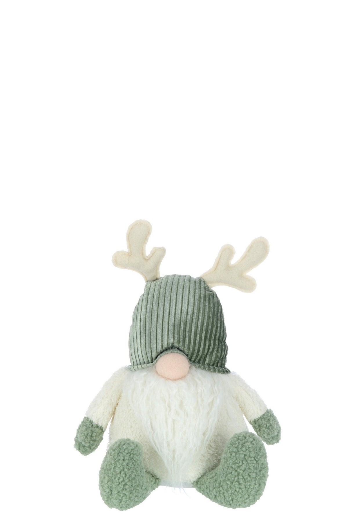 J-Line Kabouter Gewei Textiel Groen/Beige Large