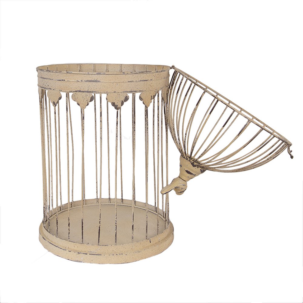 Vogelkooi Decoratie Set van 2 Ø 32x60 / Ø 23x40 cm Bruin Metaal