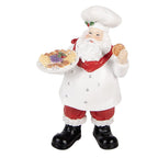 Kerstdecoratie Beeld Kerstman 11x8x18 cm Wit Kunststof