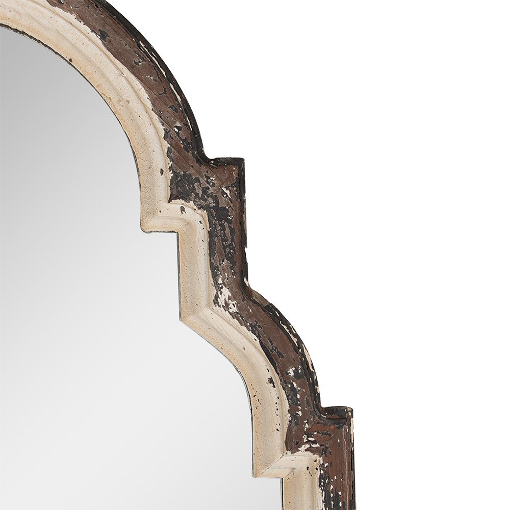 Mirror 63x4x91 cm Bruin Beige Hout Wall Mirror