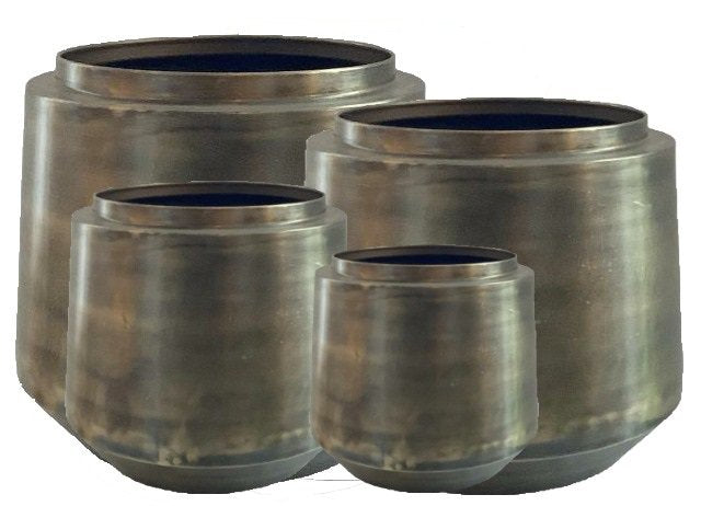 Indigo pottenset 4 vintage goud