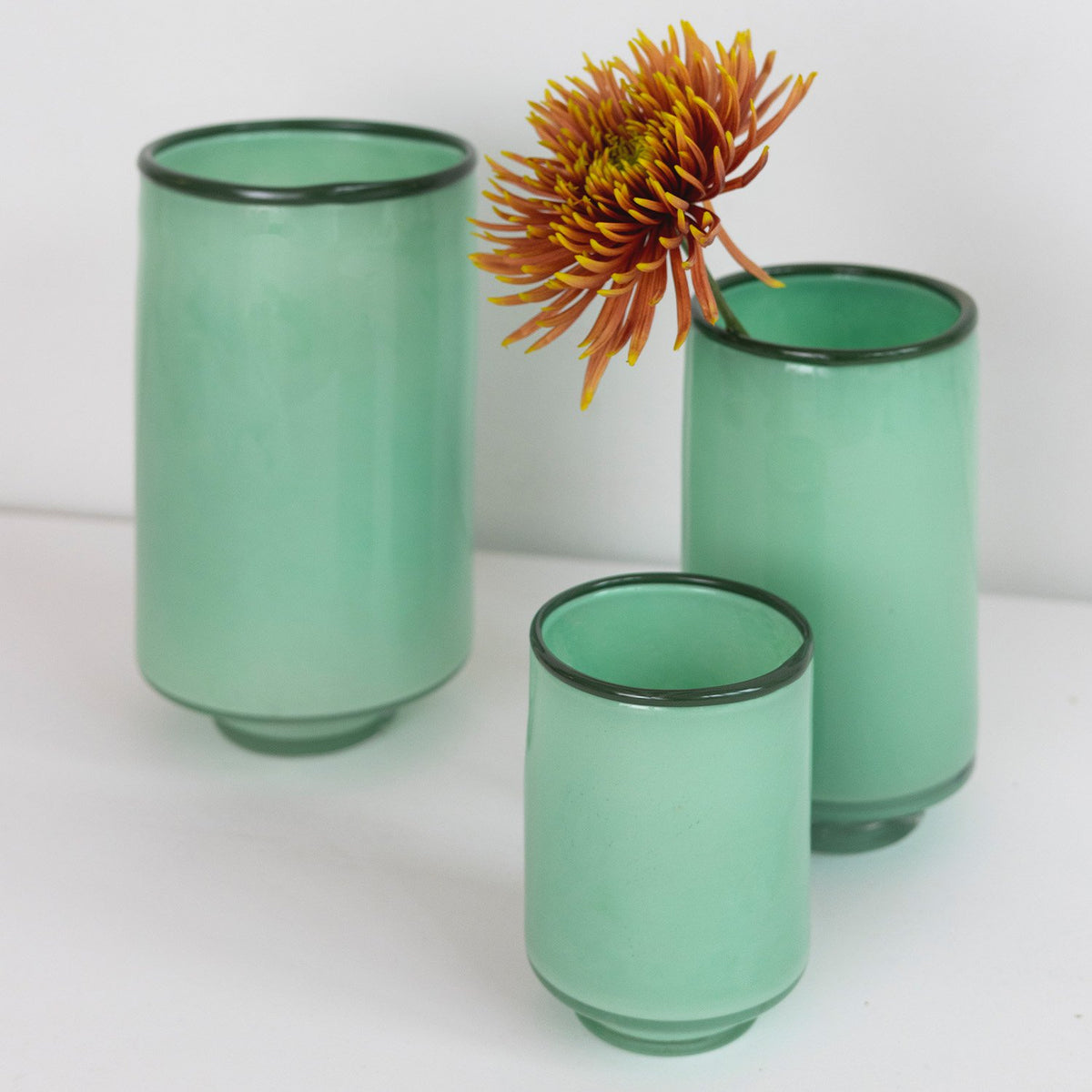 Vaas 10,5xH14cm pistachegroen Milo