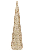 J-Line decoratie Kegel Pailletten Schuim - kunststof - goud - L