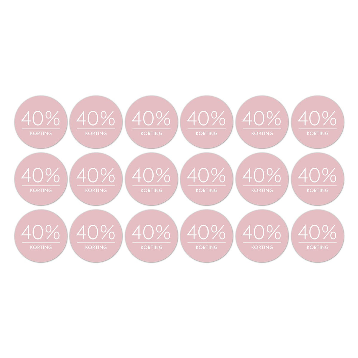 Kortingsstickers op rol - 500 stuks