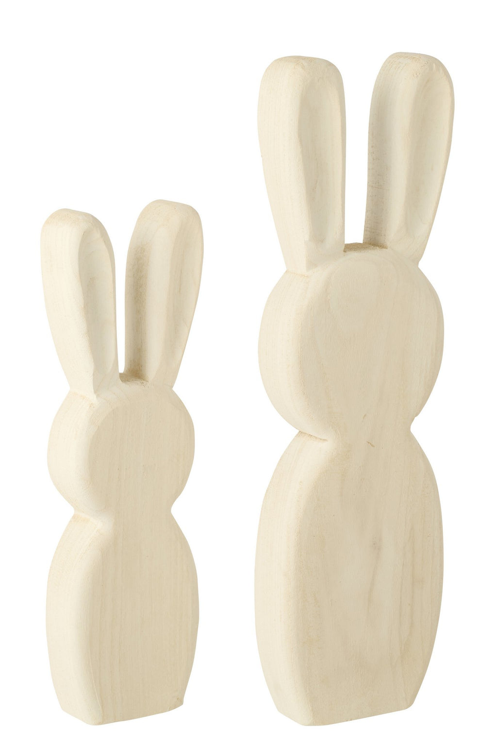 J-Line decoratie Konijn Staand - hout - wit - L