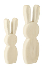 J-Line decoratie Konijn Staand - hout - wit - L