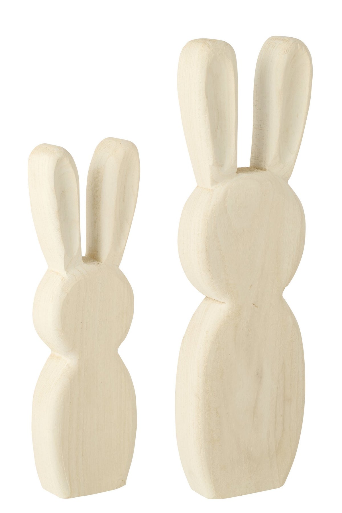J-Line decoratie Konijn Staand - hout - wit - L
