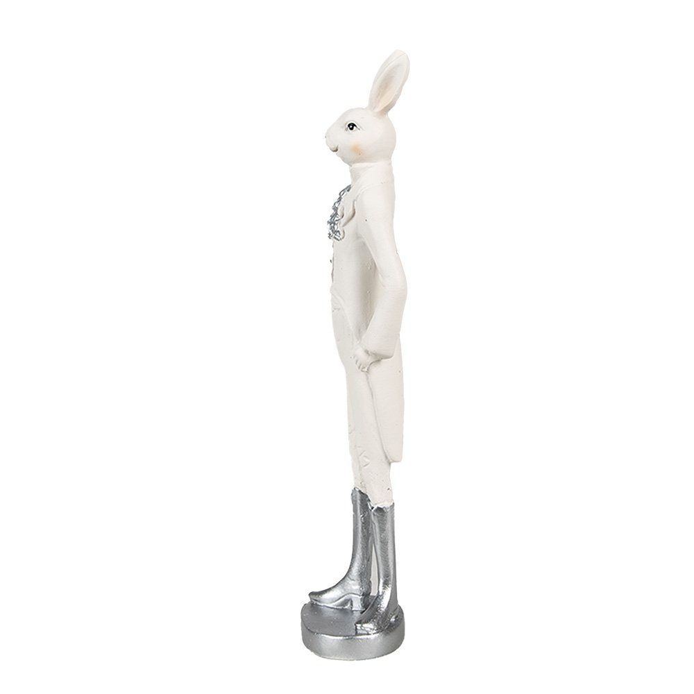 Beeld Konijn 20 cm Wit Polyresin Paasdecoratie