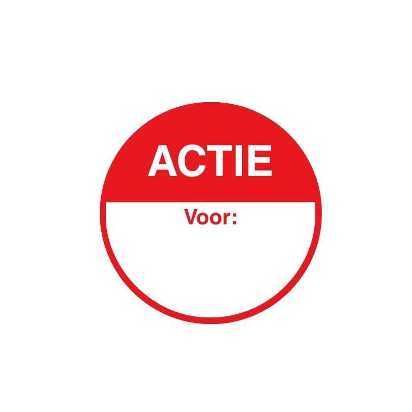 Etiketten Actie Voor – 25mm – rood – 500 stuks