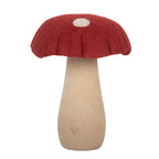 Decoratie Paddenstoel 12x12x15 cm Rood Vilt