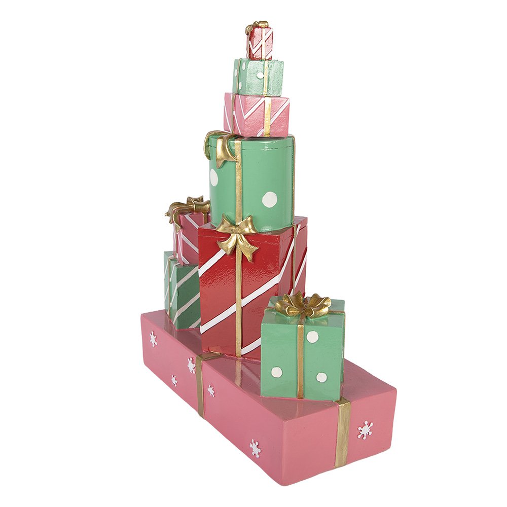 Kerstdecoratie Beeld Cadeau 27x12x36 cm Groen Kunststof