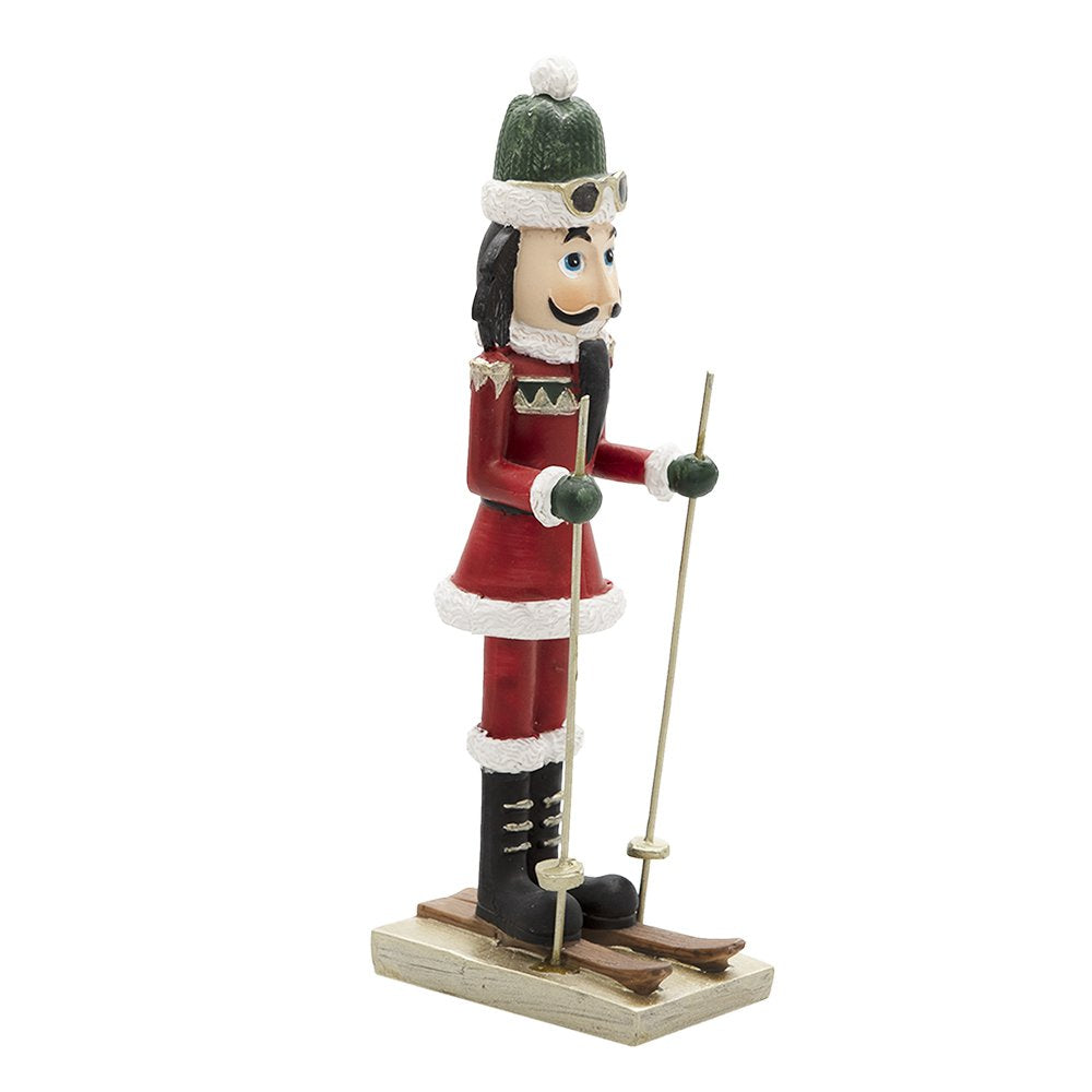 Beeld Notenkraker 17 cm Rood Wit Kunststof Kerstdecoratie