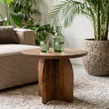 Bullnose bijzettafel mangohout Ø55 cm