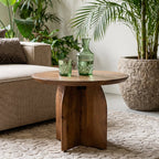 Bullnose bijzettafel mangohout Ø55 cm
