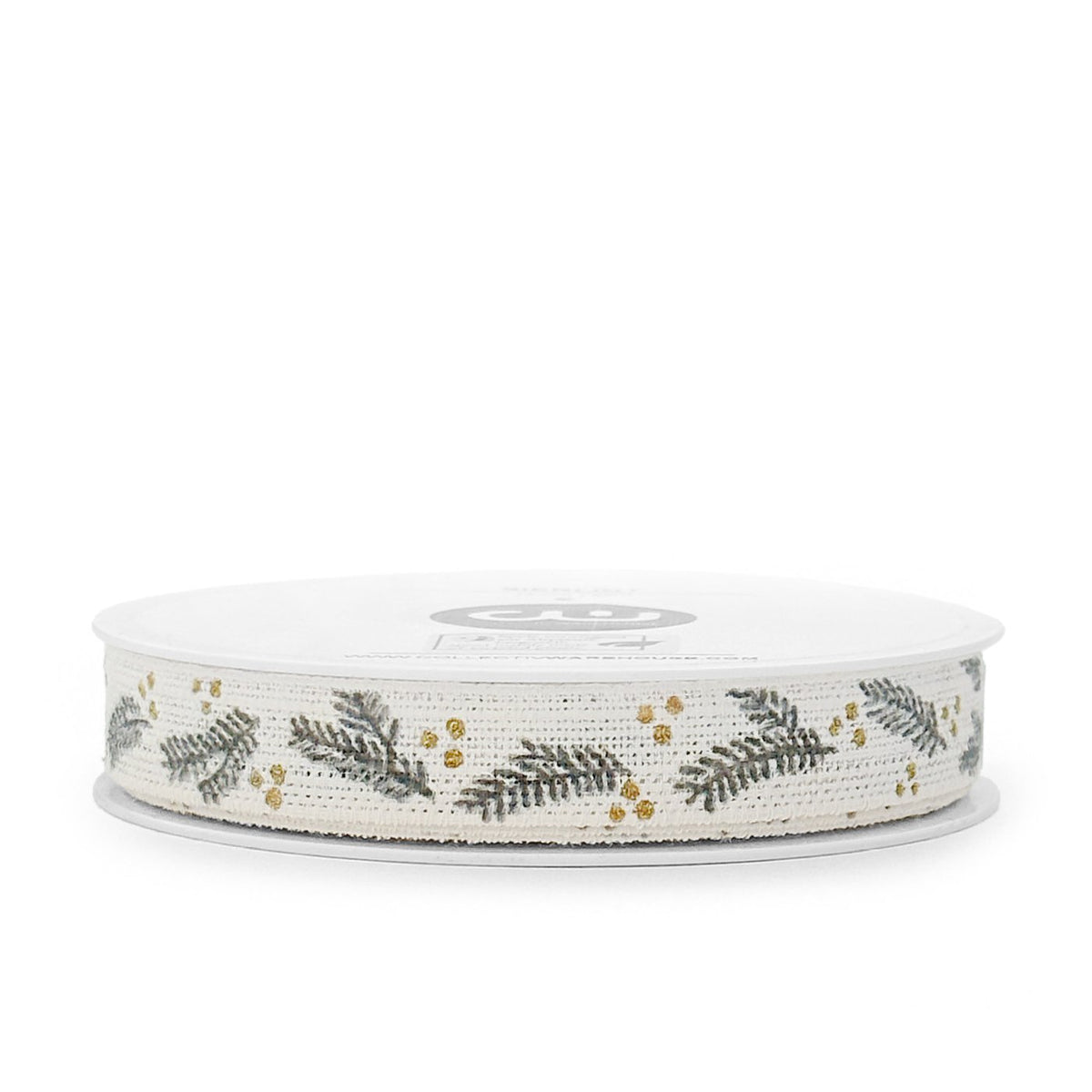 Sierlint - Cotton Mistletoe - 15mm – 20m - grijs/goud