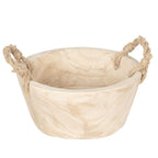 Opbergmand Set van 2 Ø 36 / Ø 29 cm Beige Hout Mand