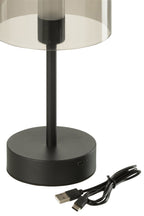 J-Line tafellamp Woa - metaal - zwart