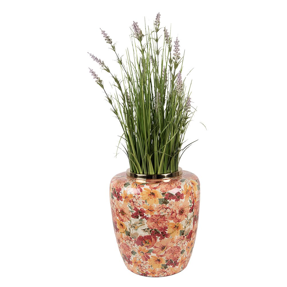 Vaas Ø 33x36 cm Beige Metaal