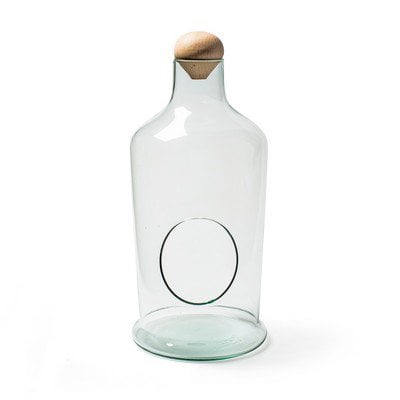 Eco fles met gat en dop h35 d17 5,5 cm