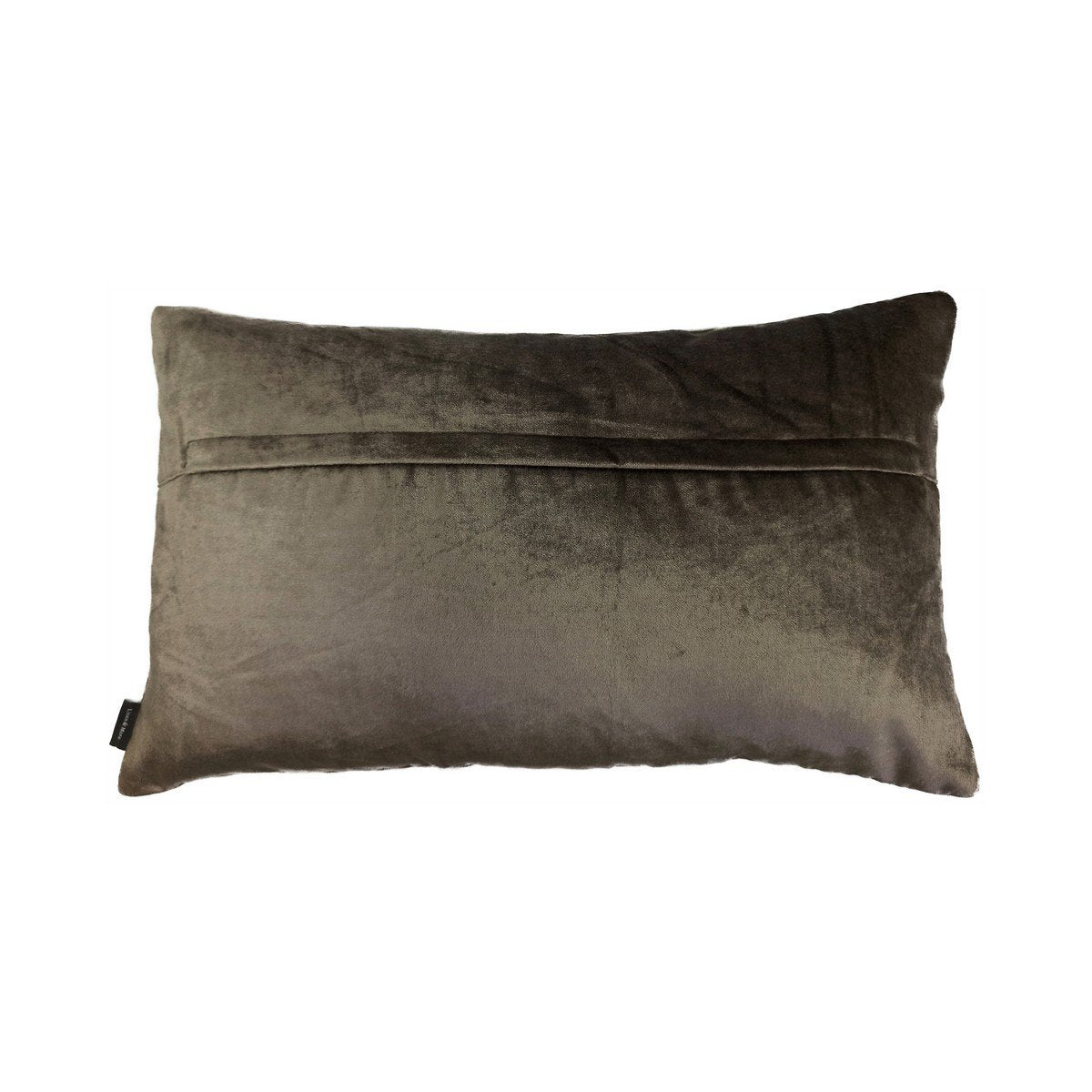 Overal in folie taupe champagne kussen 30x50 cm