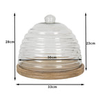 Stolp Ø 33x28 cm Glas Glazen Stolp