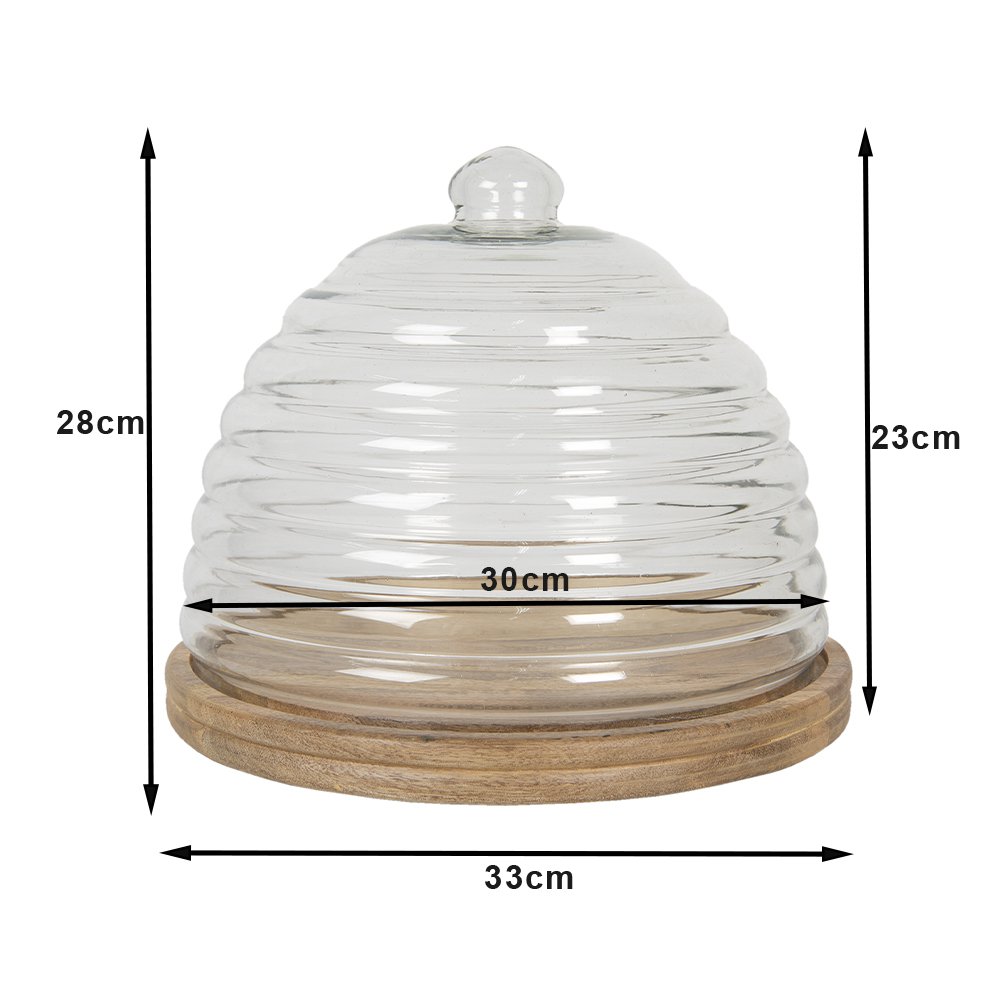 Stolp Ø 33x28 cm Glas Glazen Stolp