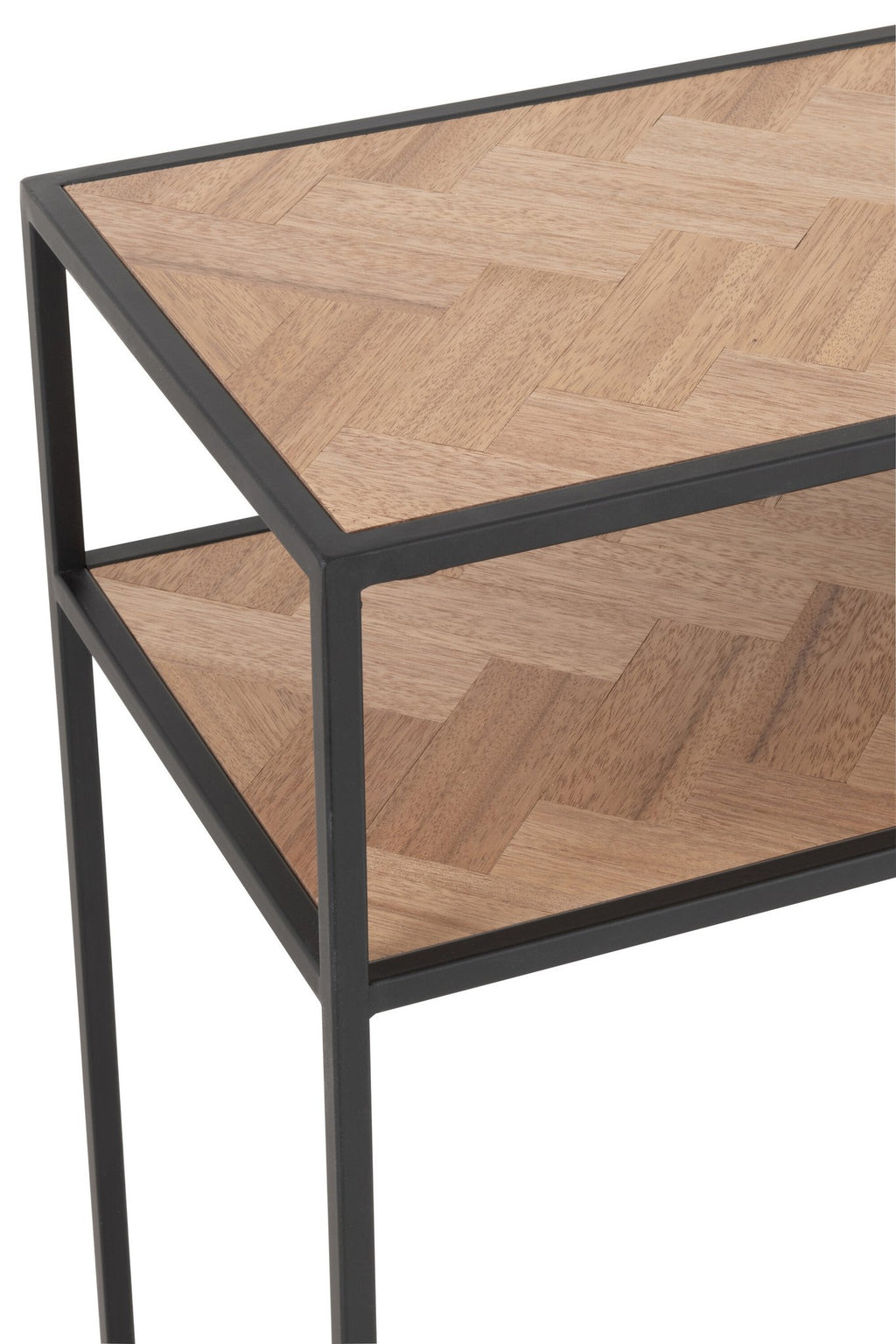 J-Line Console Zigzag Hout/Metaal Naturel/Zwart
