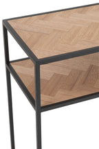 J-Line Console Zigzag Hout/Metaal Naturel/Zwart