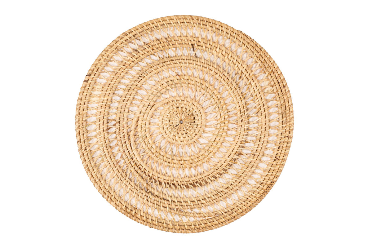 Placemat rattan spiraal - ronde - dia 36 cm