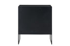 J-Line kast Rieten Panelen - hout - zwart/naturel