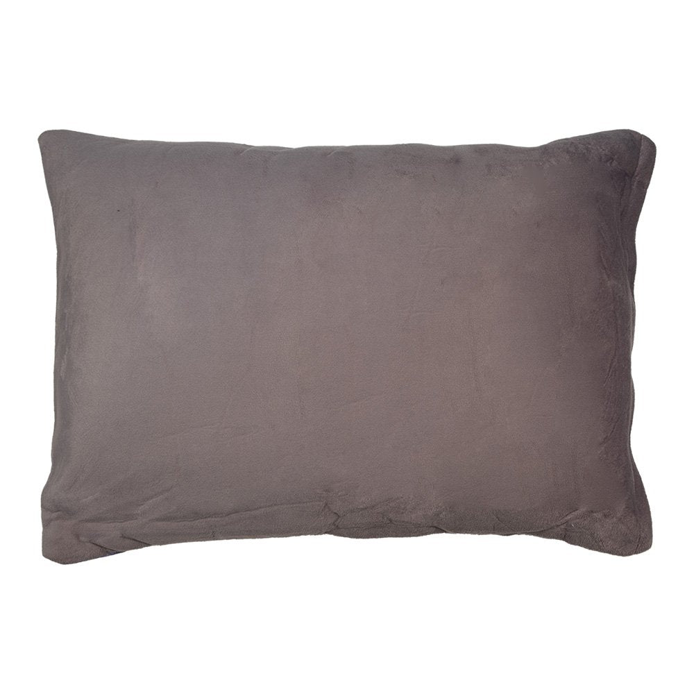 Sierkussen 70x50x6 cm Paars Synthetisch Bloemen Kussenhoes met Kussenvulling