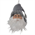 Kersthanger Kerstman 10x9x28 cm Grijs Kunststof Kerstboomversiering