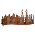 Waxinelichthouder Huis 27x8x12 cm Bruin Metaal