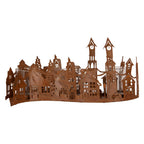 Waxinelichthouder Huis 27x8x12 cm Bruin Metaal