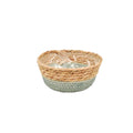Stro mand met plastic 8x18/14cm naturel/groen