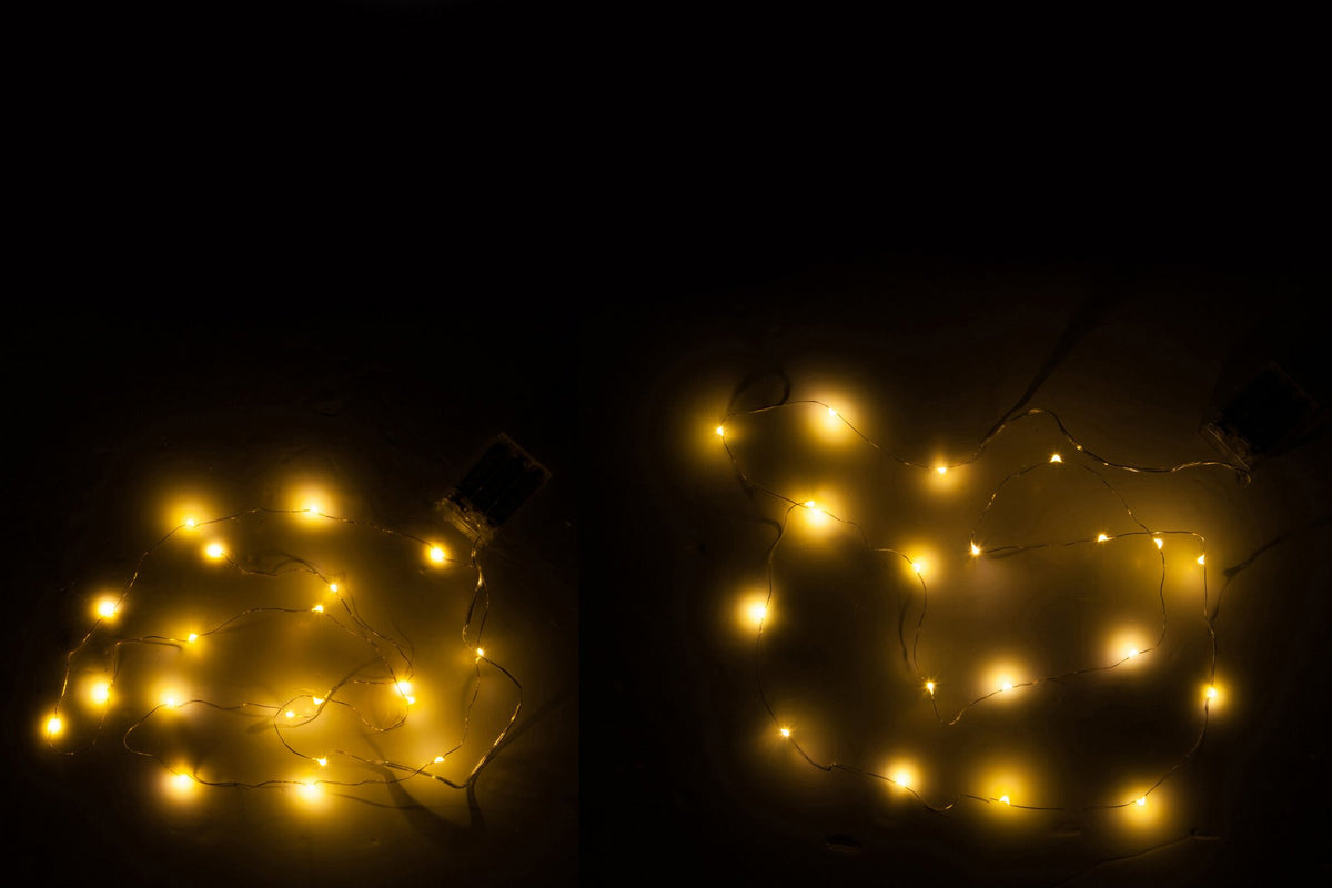 J-Line slinger Draad 20l - goud/zilver - warm wit - 2 stuks - LED