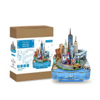 Tonecheer, Muziekdoosje, DIY 3D Houten Puzzel, New York, TQ067, 14x14x19cm