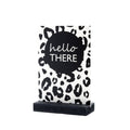 Decoplaatje - Hello there - met houder