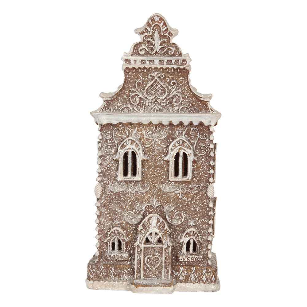 Gingerbread house met LED 3 x AAA Bruin Kunststof