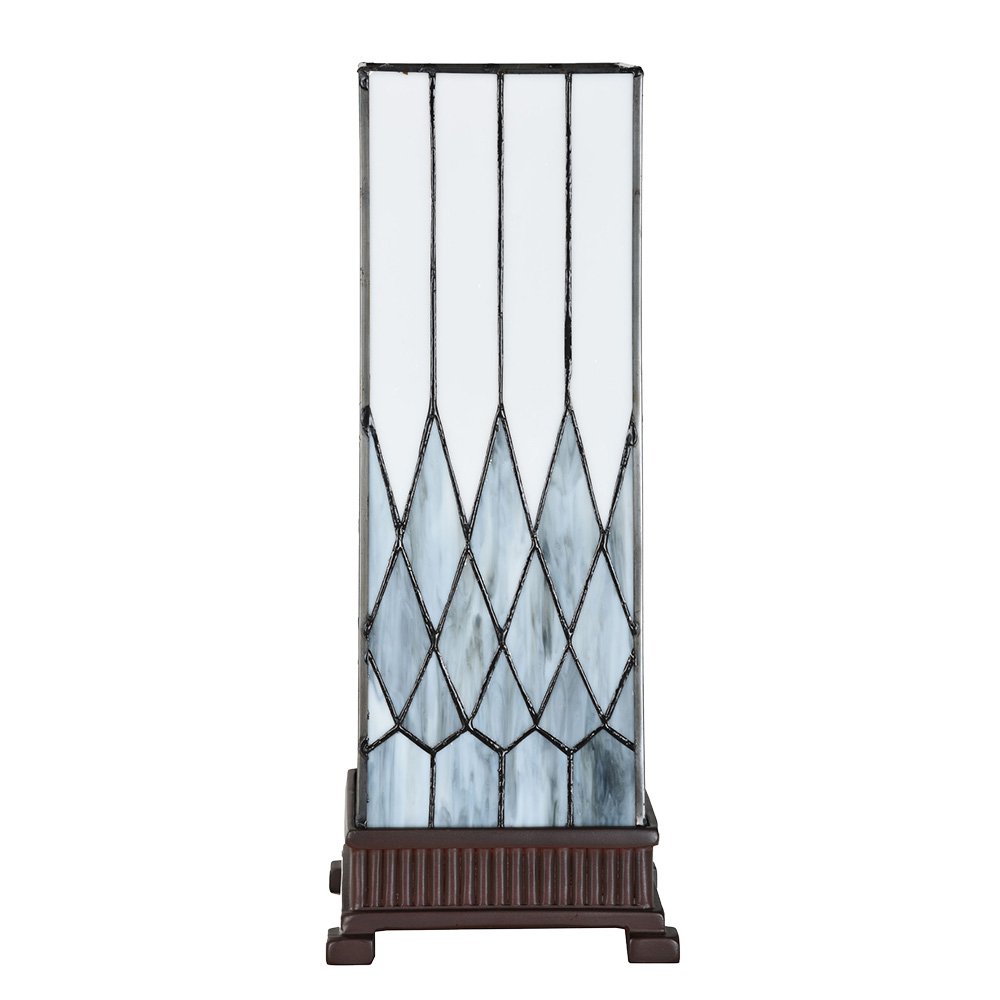 Tiffany Tafellamp 17x17x43 cm Grijs Glas Tiffany Bureaulamp